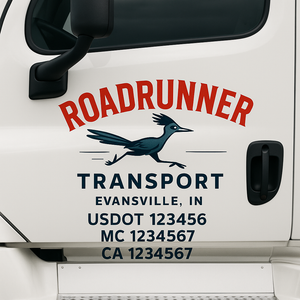 Truck Door Decal Lettering Sticker Signs | Add Your Info - Create Your Own Semi-Truck Door Signs