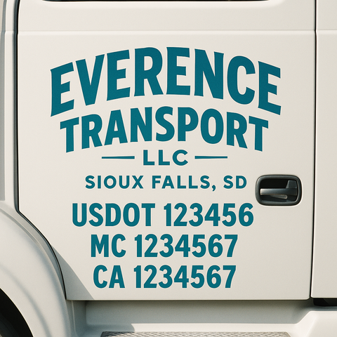 Truck Door Decal Lettering Sticker Signs | Add Your Info - Create Your Own Semi-Truck Door Signs