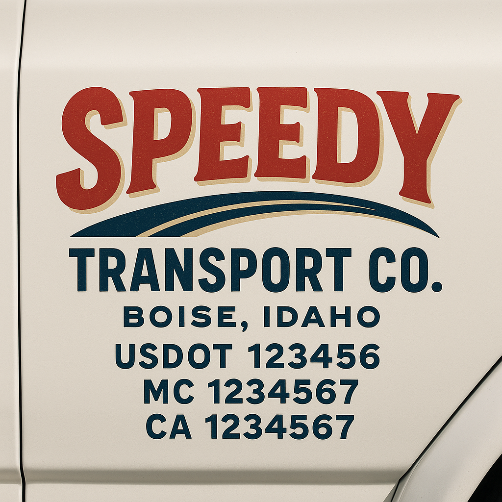 Truck Door Decal Lettering Sticker Signs | Add Your Info - Create Your Own Semi-Truck Door Signs