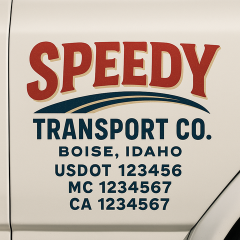 Truck Door Decal Lettering Sticker Signs | Add Your Info - Create Your Own Semi-Truck Door Signs