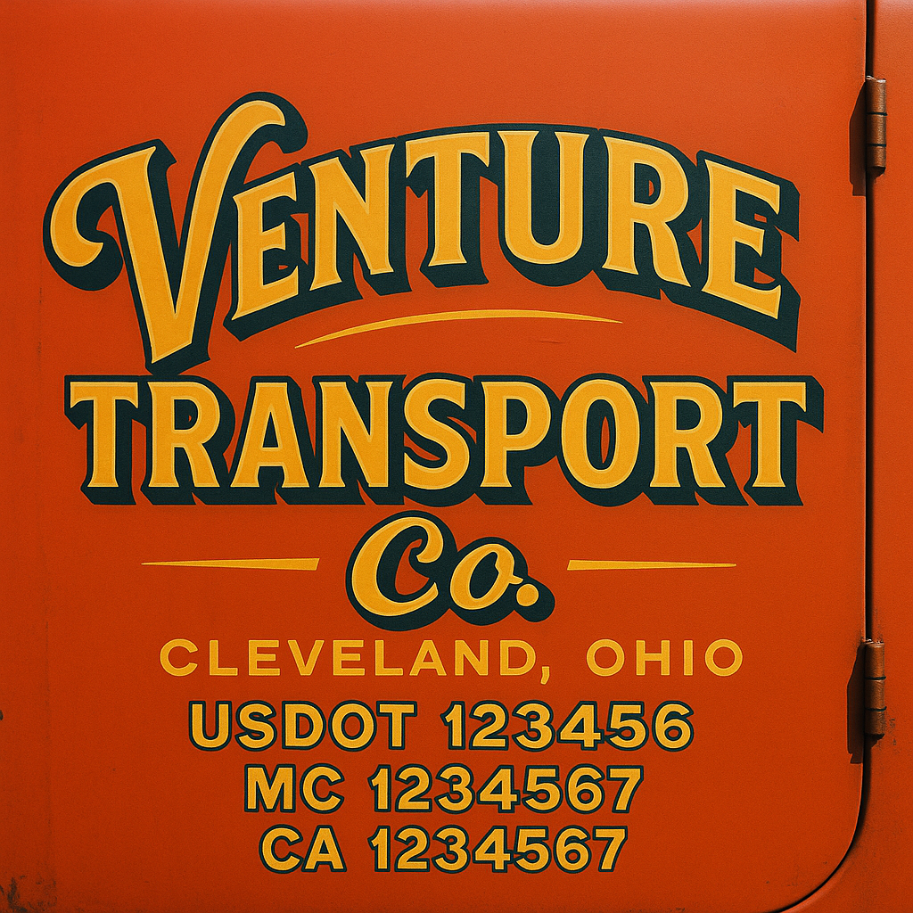 Truck Door Decal Lettering Sticker Signs | Add Your Info - Create Your Own Semi-Truck Door Signs