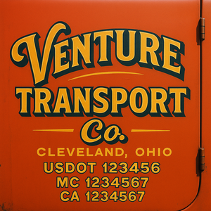 Truck Door Decal Lettering Sticker Signs | Add Your Info - Create Your Own Semi-Truck Door Signs