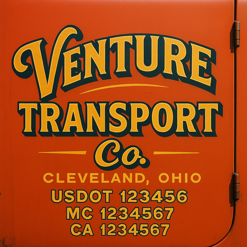 Truck Door Decal Lettering Sticker Signs | Add Your Info - Create Your Own Semi-Truck Door Signs