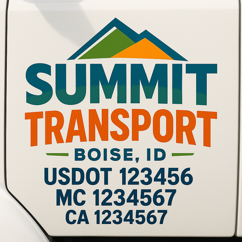 Truck Door Decal Lettering Sticker Signs | Add Your Info - Create Your Own Semi-Truck Door Signs
