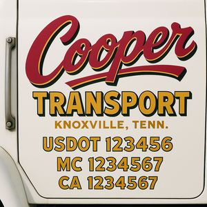 Truck Door Decal Lettering Sticker Signs | Add Your Info - Create Your Own Semi-Truck Door Signs
