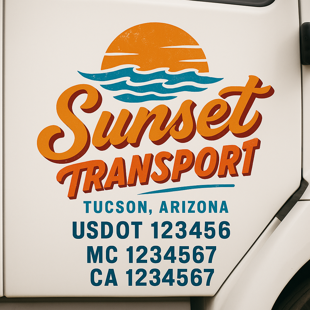 Truck Door Decal Lettering Sticker Signs | Add Your Info - Create Your Own Semi-Truck Door Signs