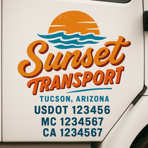 Truck Door Decal Lettering Sticker Signs | Add Your Info - Create Your Own Semi-Truck Door Signs