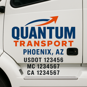 Truck Door Decal Lettering Sticker Signs | Add Your Info - Create Your Own Semi-Truck Door Signs
