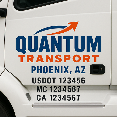 Truck Door Decal Lettering Sticker Signs | Add Your Info - Create Your Own Semi-Truck Door Signs