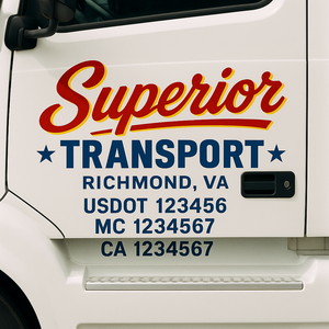 Truck Door Decal Lettering Sticker Signs | Add Your Info - Create Your Own Semi-Truck Door Signs