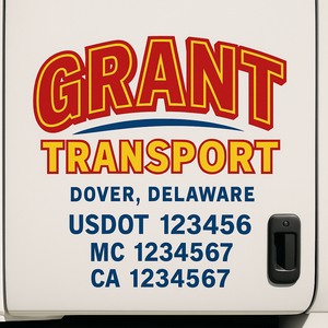 Truck Door Decal Lettering Sticker Signs | Add Your Info - Create Your Own Semi-Truck Door Signs