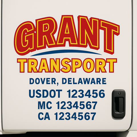 Truck Door Decal Lettering Sticker Signs | Add Your Info - Create Your Own Semi-Truck Door Signs