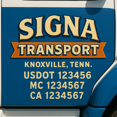 Truck Door Decal Lettering Sticker Signs | Add Your Info - Create Your Own Semi-Truck Door Signs