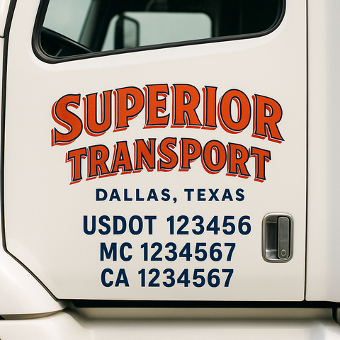 Truck Door Decal Lettering Sticker Signs | Add Your Info - Create Your Own Semi-Truck Door Signs