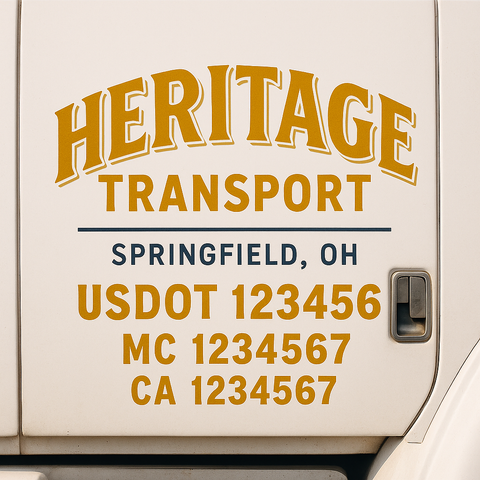Truck Door Decal Lettering Sticker Signs | Add Your Info - Create Your Own Semi-Truck Door Signs