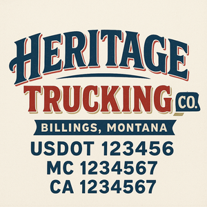 Truck Door Decal Lettering Sticker Signs | Add Your Info - Create Your Own Semi-Truck Door Signs