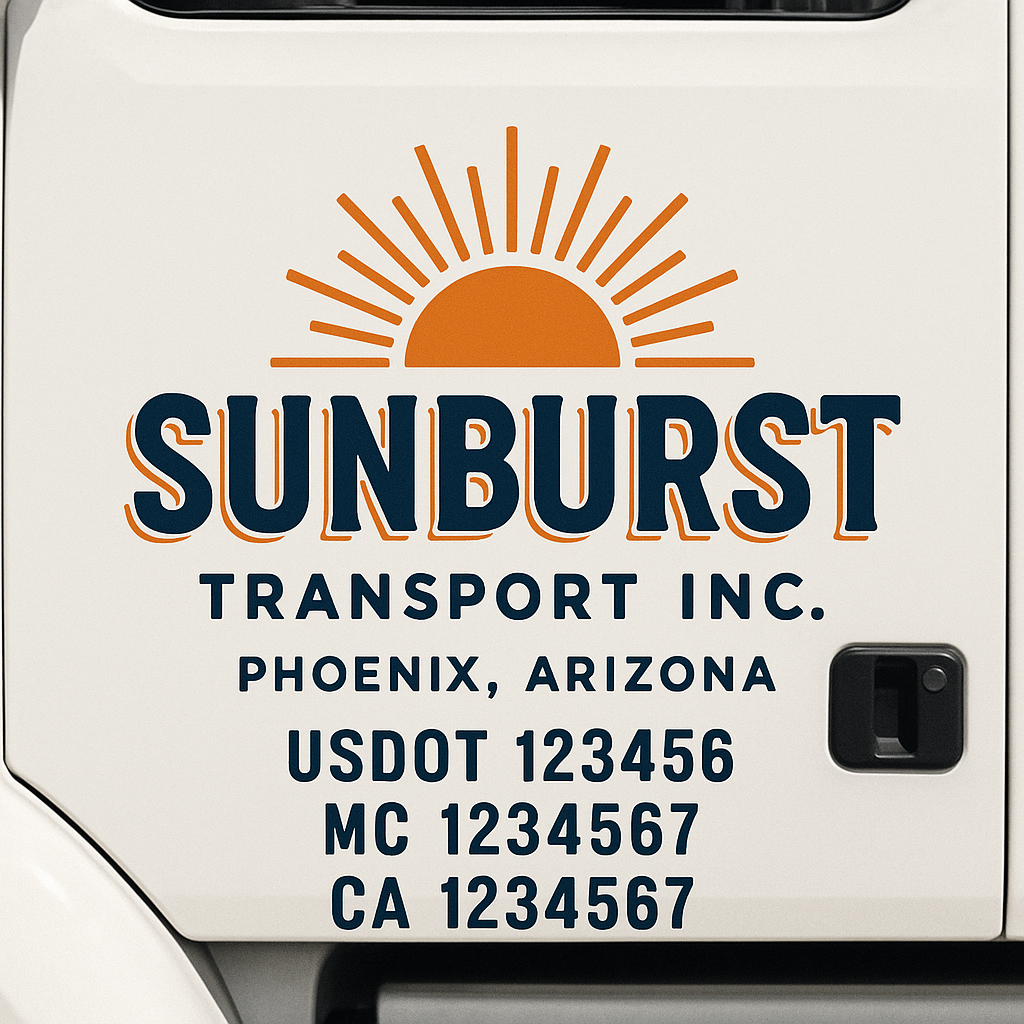 Truck Door Decal Lettering Sticker Signs | Add Your Info - Create Your Own Semi-Truck Door Signs