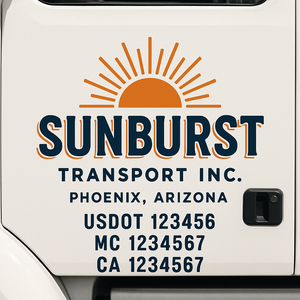 Truck Door Decal Lettering Sticker Signs | Add Your Info - Create Your Own Semi-Truck Door Signs