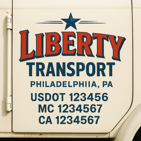 Truck Door Decal Lettering Sticker Signs | Add Your Info - Create Your Own Semi-Truck Door Signs