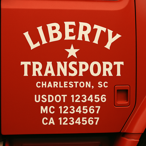 Truck Door Decal Lettering Sticker Signs | Add Your Info - Create Your Own Semi-Truck Door Signs