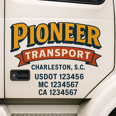 Truck Door Decal Lettering Sticker Signs | Add Your Info - Create Your Own Semi-Truck Door Signs