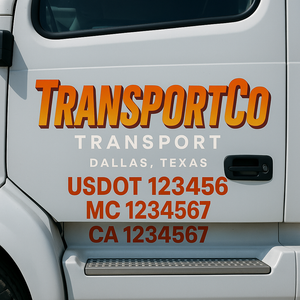 Truck Door Decal Lettering Sticker Signs | Add Your Info - Create Your Own Semi-Truck Door Signs