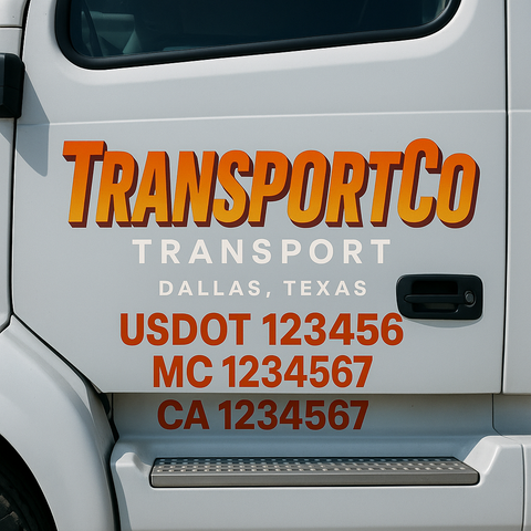 Truck Door Decal Lettering Sticker Signs | Add Your Info - Create Your Own Semi-Truck Door Signs