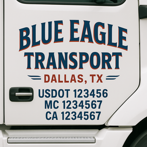 Truck Door Decal Lettering Sticker Signs | Add Your Info - Create Your Own Semi-Truck Door Signs