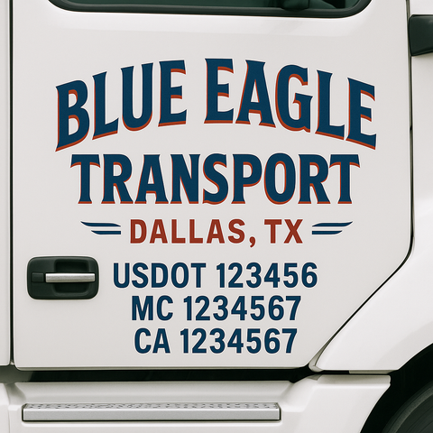 Truck Door Decal Lettering Sticker Signs | Add Your Info - Create Your Own Semi-Truck Door Signs