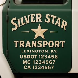 Truck Door Decal Lettering Sticker Signs | Add Your Info - Create Your Own Semi-Truck Door Signs