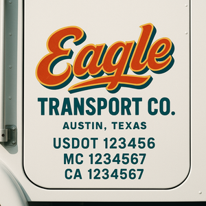 Truck Door Decal Lettering Sticker Signs | Add Your Info - Create Your Own Semi-Truck Door Signs