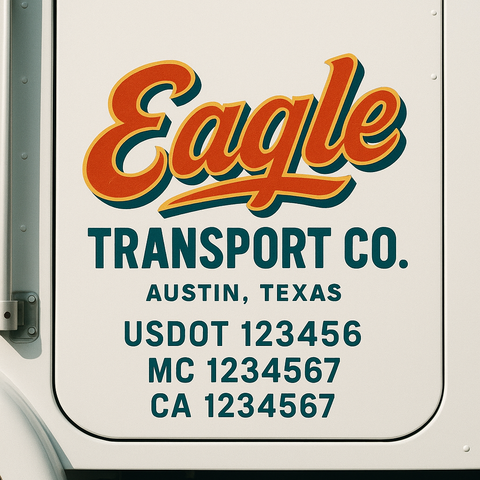 Truck Door Decal Lettering Sticker Signs | Add Your Info - Create Your Own Semi-Truck Door Signs