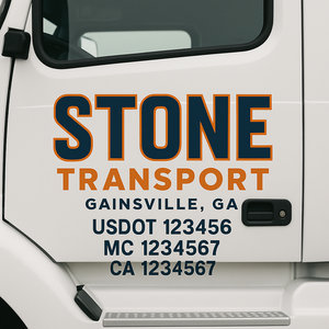 Truck Door Decal Lettering Sticker Signs | Add Your Info - Create Your Own Semi-Truck Door Signs