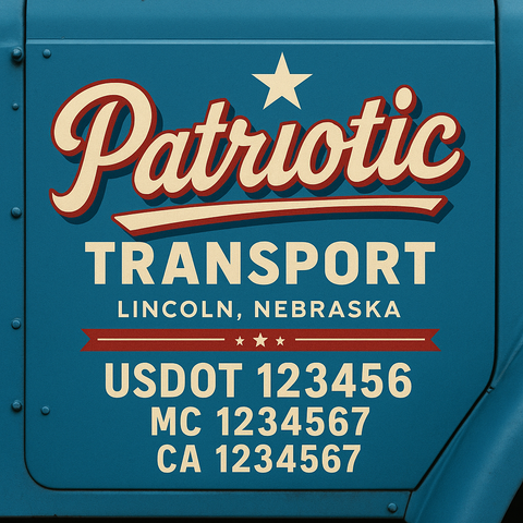 Truck Door Decal Lettering Sticker Signs | Add Your Info - Create Your Own Semi-Truck Door Signs