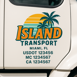 Truck Door Decal Lettering Sticker Signs | Add Your Info - Create Your Own Semi-Truck Door Signs
