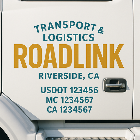 Truck Door Decal Lettering Sticker Signs | Add Your Info - Create Your Own Semi-Truck Door Signs