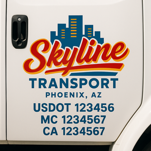 Truck Door Decal Lettering Sticker Signs | Add Your Info - Create Your Own Semi-Truck Door Signs