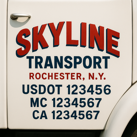 Truck Door Decal Lettering Sticker Signs | Add Your Info - Create Your Own Semi-Truck Door Signs