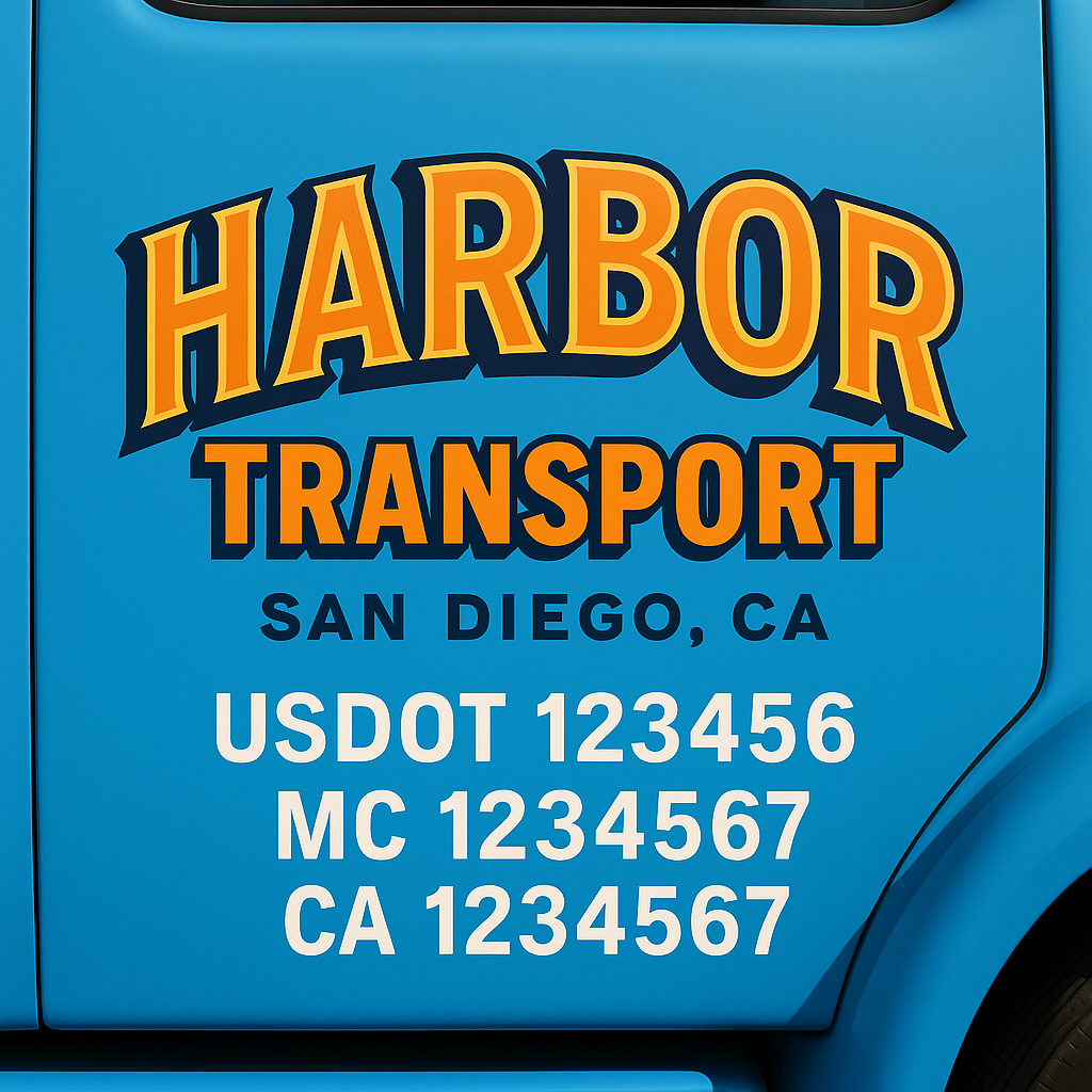 Truck Door Decal Lettering Sticker Signs | Add Your Info - Create Your Own Semi-Truck Door Signs