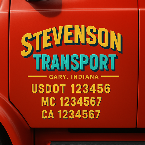 Truck Door Decal Lettering Sticker Signs | Add Your Info - Create Your Own Semi-Truck Door Signs