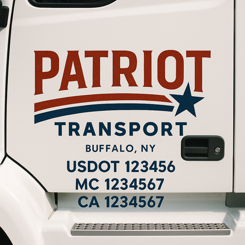 Truck Door Decal Lettering Sticker Signs | Add Your Info - Create Your Own Semi-Truck Door Signs