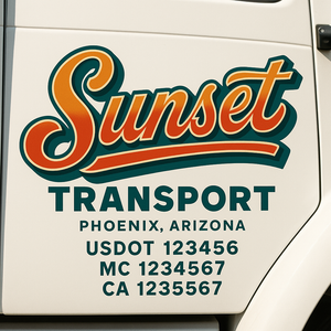 Truck Door Decal Lettering Sticker Signs | Add Your Info - Create Your Own Semi-Truck Door Signs