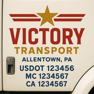 Truck Door Decal Lettering Sticker Signs | Add Your Info - Create Your Own Semi-Truck Door Signs