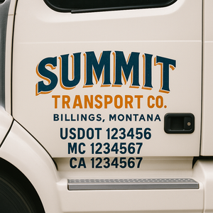 Truck Door Decal Lettering Sticker Signs | Add Your Info - Create Your Own Semi-Truck Door Signs