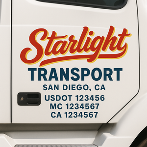 Truck Door Decal Lettering Sticker Signs | Add Your Info - Create Your Own Semi-Truck Door Signs