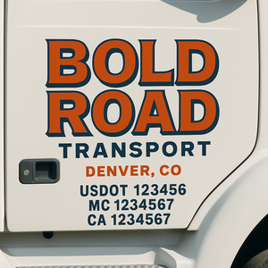 Truck Door Decal Lettering Sticker Signs | Add Your Info - Create Your Own Semi-Truck Door Signs