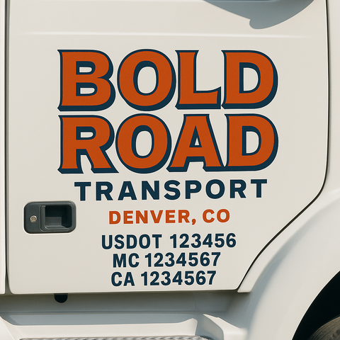 Truck Door Decal Lettering Sticker Signs | Add Your Info - Create Your Own Semi-Truck Door Signs