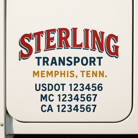 Truck Door Decal Lettering Sticker Signs | Add Your Info - Create Your Own Semi-Truck Door Signs