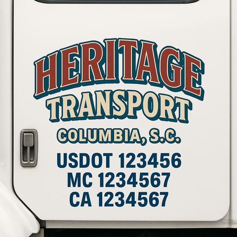 Truck Door Decal Lettering Sticker Signs | Add Your Info - Create Your Own Semi-Truck Door Signs