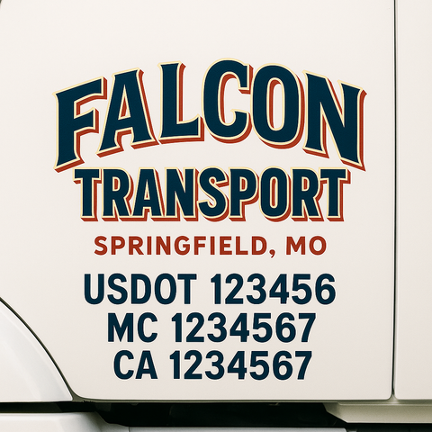 Truck Door Decal Lettering Sticker Signs | Add Your Info - Create Your Own Semi-Truck Door Signs